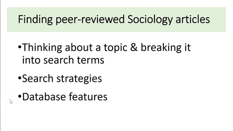 Thumbnail for Sociology Database Search