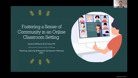 Thumbnail for TLR Symposium 2021, Day 1: #03, Fostering Community in an Online Classroom
