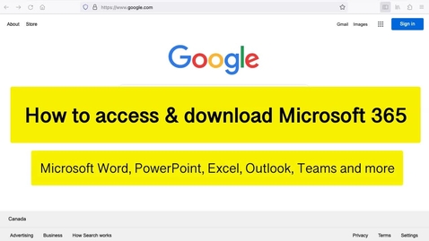 Thumbnail for How to Access &amp; Download Microsoft 365