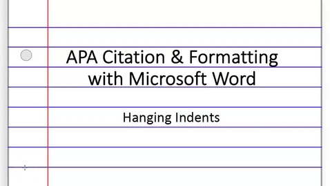 Thumbnail for 3. Hanging Indent Tool