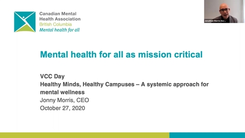 Thumbnail for Healthy Minds, Healthy Campuses - VCC Day 2020