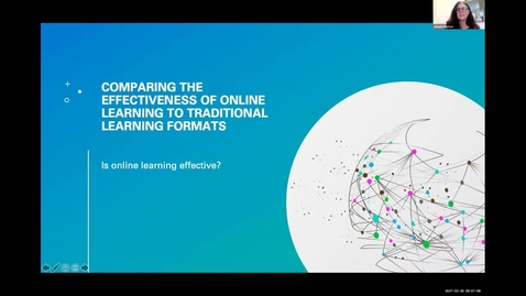 Thumbnail for TLR Symposium 2021, Day 2: #01, Comparing Online Learning to Traditional Learning