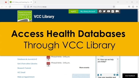 Thumbnail for Accessing Health Databases