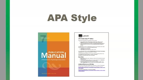 Thumbnail for APA Style