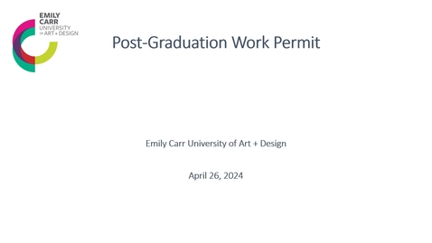 Thumbnail for Post-Graduation Work Permit - Recording