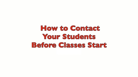 Thumbnail for How to Email Your Students from Brightspace