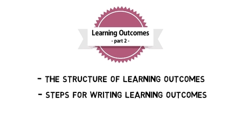 Thumbnail for Learning Outcomes: Writing and Revising
