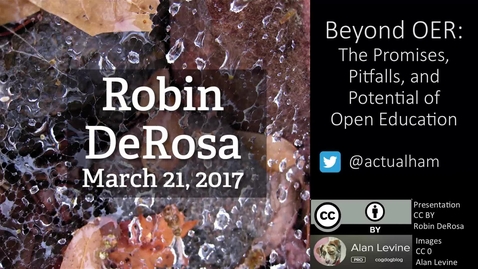 Thumbnail for Beyond OER: The Promises, Pitfalls and Potential of Open Education (Robin DeRosa)