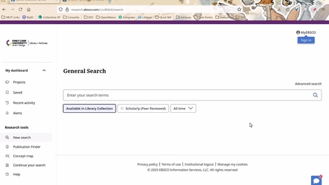 Thumbnail for How to set up and leverage your MyEBSCO account