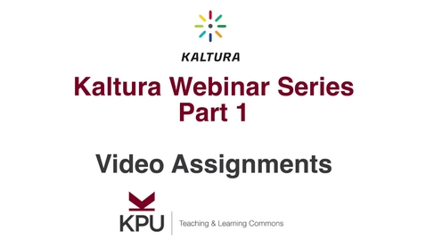 Thumbnail for Kaltura Webinar 1.4