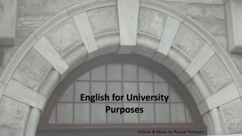 Thumbnail for English Grammar for Academic Purposes - Part I Simple Verbs