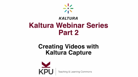 Thumbnail for Kaltura Webinar 2.1