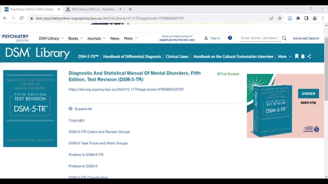 Thumbnail for How to Search the DSM-5 TR Online
