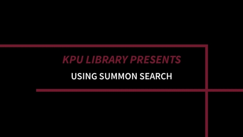 Thumbnail for Summon Search