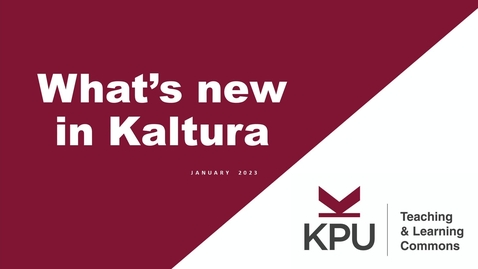 Thumbnail for What's new in Kaltura?