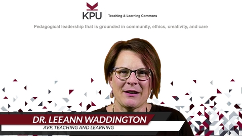 Thumbnail for New Faculty Orientation - Leeann Waddington