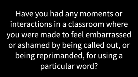 Thumbnail for Language Policing in the Classroom