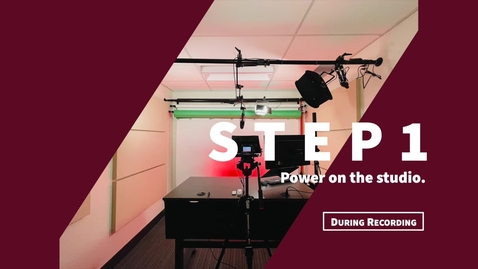 Thumbnail for Recording Studio - Power on the studio