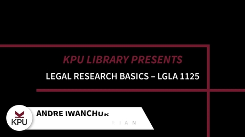 Thumbnail for Introduction to Legal Research – LGLA 1125