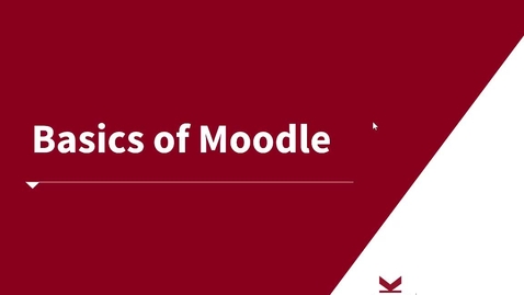 Thumbnail for Moodle Basics and Navigation