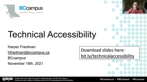 Thumbnail for OER Production Series: Technical Accessibility in OER (Nov. 18, 2021)
