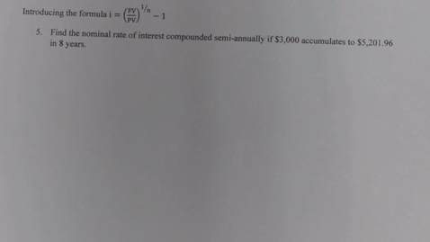 Thumbnail for MATH150 4 - 2 Finding i in compound interest (q5)