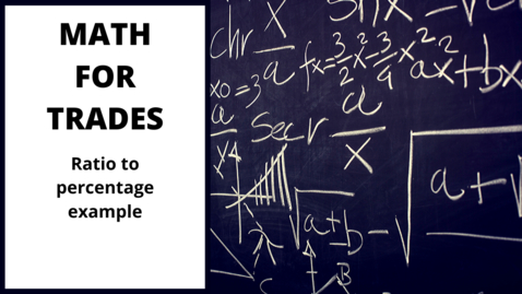 Thumbnail for Ratios to percentage example