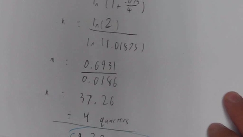 Thumbnail for MATH150 4 - 3 Using financial calculator to find n and i