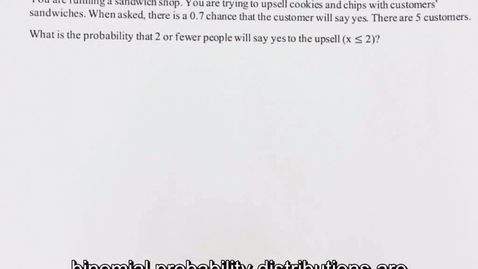 Thumbnail for Question 2.3 Binomial Probability Distribution