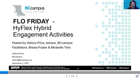 Thumbnail for FLO Friday: Engagement Strategies for  Hybrid/HyFlex Courses (Dec. 3, 2021)