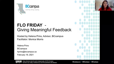 Thumbnail for FLO Friday — Giving Meaningful Feedback with Monica Morris (February 19, 2021)