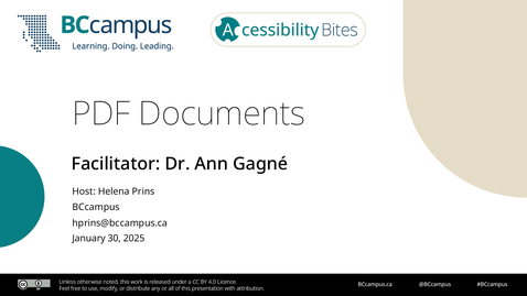 Thumbnail for Accessibility Bites: PDF Documents
