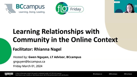 Thumbnail for FLO Friday: Learning Relationships with Community in the Online Context (Mar. 1, 2024)