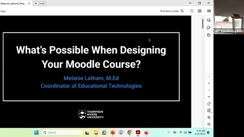 Thumbnail for 6. Melanie Latham | What’s Possible When Designing Your Moodle Course? (2025 ETUG Spring Workshop)