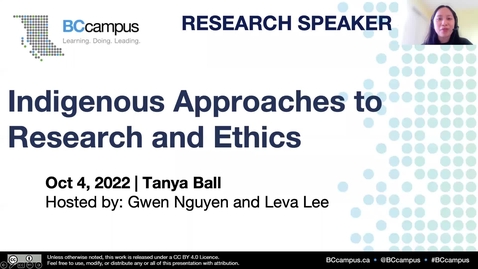 Thumbnail for Fall Research Speaker Series: Indigenous Approaches to Research and Ethics (October 4, 2022)
