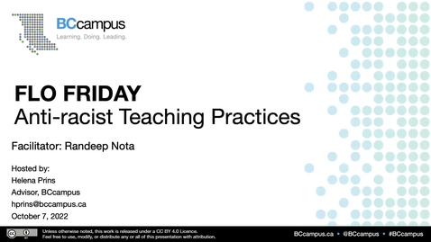 Thumbnail for FLO Friday Anti-Racist Teaching Practices (October 7, 2022)
