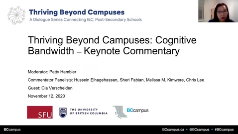 Thumbnail for Thriving Beyond Campuses: Cognitive Bandwidth – Keynote Commentary (Nov. 12, 2020)