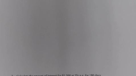 Thumbnail for MATH150 1 - 1 Interest Formula (qs 1 to 4)