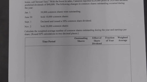 Thumbnail for ACCT2 5 - 4 Weighted Average and EPS