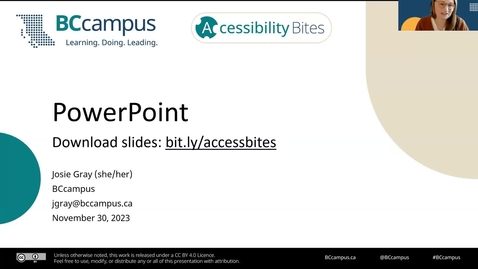 Thumbnail for Accessibility Bites 3: PowerPoint Slides
