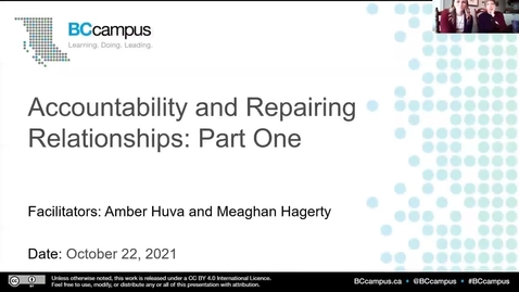 Thumbnail for Accountability and Repairing Relationships Workshop: Part One