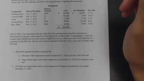 Thumbnail for ACCT2 1 - 3 1a Revised Depreciation