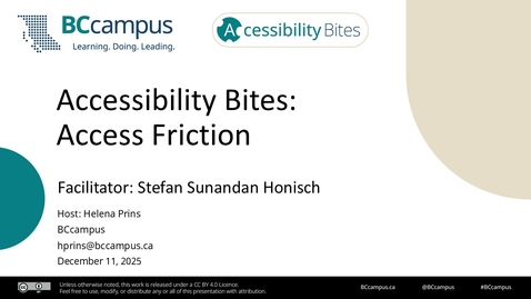 Thumbnail for Accessibility Bites: Access Friction
