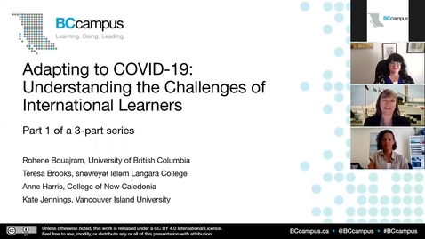 Thumbnail for Understanding the Challenges of International Learners during COVID-19 (Part 1)