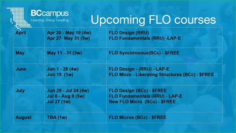 Thumbnail for Implementing the FLO Family of Courses – Q&amp;A Session