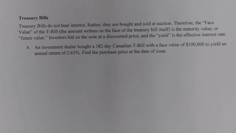 Thumbnail for MATH150 2 - 2 Treasury Bills (q4)
