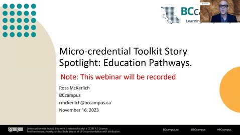 Thumbnail for Micro-credential Toolkit Story Spotlight: Education Pathways (Nov. 16, 2023)