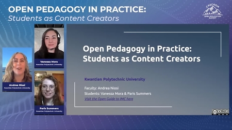 Thumbnail for 104 Open Pedagogy in Practice: Students as Content Creators