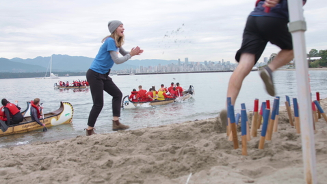 Thumbnail for Runner grabs baton for their Longboat Team