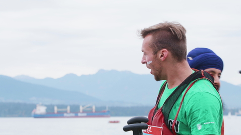 Thumbnail for Two Longboat rowers greets each other